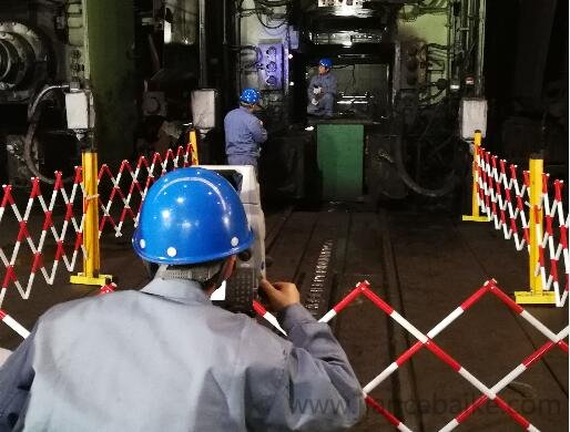 为武汉某大型钢铁企业提供设备精度测量技术服务