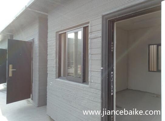 上海某钢渣3D打印房屋墙体材料强度检测及 外墙、外窗淋水试验